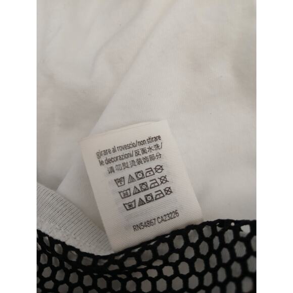 PINK Victoria's Secret Mesh Jersey T-Shirt Slouchy Drop Shoulder 3/4 Sleeve S - Picture 5 of 9